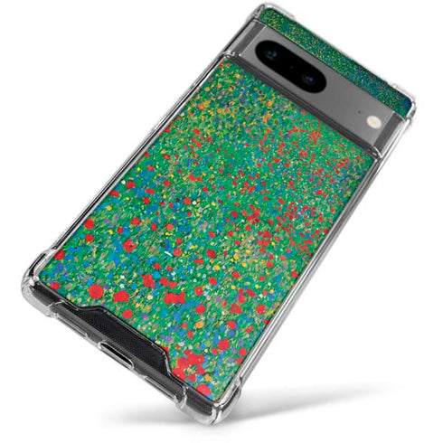 Poppy Field by Gustav Klimt Google Pixel 8 Clear Case